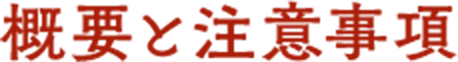 概要と注意事項